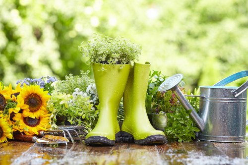 Gardener Bow in action during various gardening tasks
